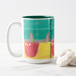 Caneca De Café Em Dois Tons Dog ears and pepper 
