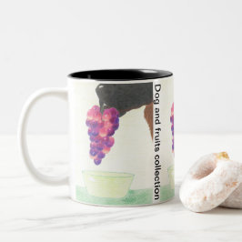 Caneca De Café Em Dois Tons Dog nose and grape 