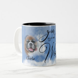 Caneca De Café Em Dois Tons Dog PHOTO Memorial Simpatia que você me teve no W