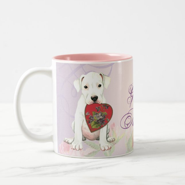 Caneca De Café Em Dois Tons Dogo Heart Mãe (Esquerda)
