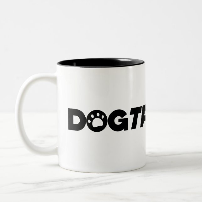 Caneca De Café Em Dois Tons Dogtrovert - o dono introvertido do cão (Esquerda)