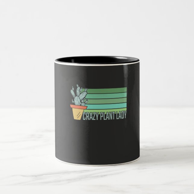 Caneca De Café Em Dois Tons Doida por Plantas (Centro)