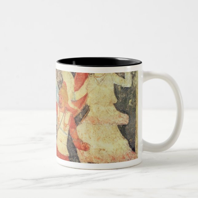 Caneca De Café Em Dois Tons Dois Amazons no combate com um grego (Direita)