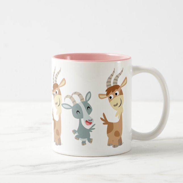 Caneca De Café Em Dois Tons Dois Bons Cartoons Felizes Captura (Direita)