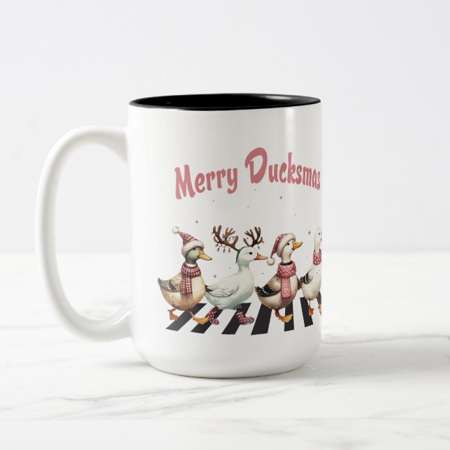 Caneca De Café Em Dois Tons Dois Duckmas de Feliz de Tom Mug (Esquerda)