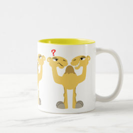 Caneca De Café Em Dois Tons Dois lados do mesmo cartoon