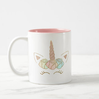 Caneca De Café Em Dois Tons Dois tonificaram a caneca do unicórnio com rosa