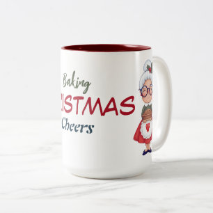 Caneca De Café Em Dois Tons Dois tons Sra. Claus Christmas Mug