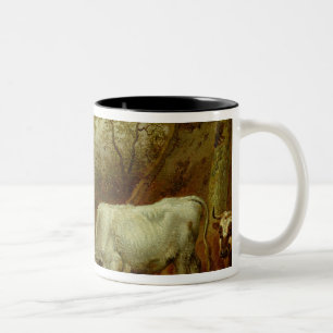 Caneca De Café Em Dois Tons Dois touros com chifres fechados, 1653