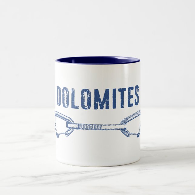 Caneca De Café Em Dois Tons Dolomites Subindo Rápido (Centro)