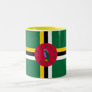 Caneca De Café Em Dois Tons Dominica Flag