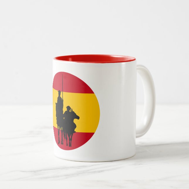 Caneca De Café Em Dois Tons Don Quixote 2 (Frente Esquerda)