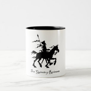 Caneca De Café Em Dois Tons Don Quixote y Rocinante