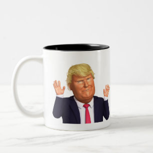 Caneca De Café Em Dois Tons Donald John Trump Cheio Foto do Café Mup