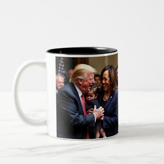 Caneca De Café Em Dois Tons Donald Trump (Esquerda)