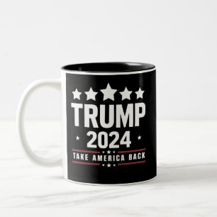 Caneca De Café Em Dois Tons Donald Trump 2024 De Volta à América Eleição 