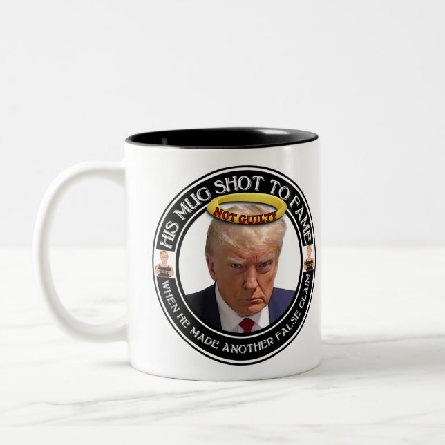 Caneca De Café Em Dois Tons Donald Trump atirou na fama (Esquerda)