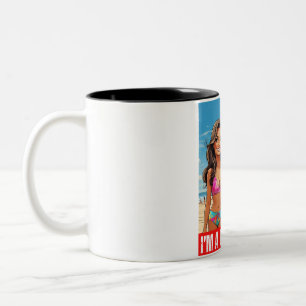 CANECA DE CAFÉ EM DOIS TONS DONALD TRUMP - EU SOU UMA GAROTA TRUMP