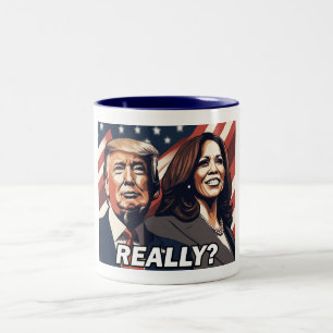 Caneca De Café Em Dois Tons Donald Trump Kamala Harris?