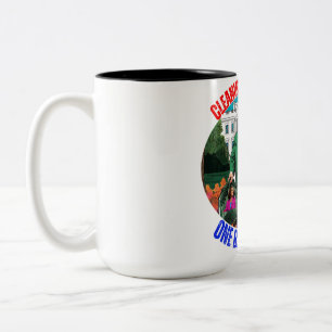 CANECA DE CAFÉ EM DOIS TONS DONALD TRUMP LIMPAR A AMÉRICA UM SACO POR VEZ