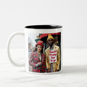 Caneca De Café Em Dois Tons Donald Trump Tem Que Ir Os Manifestantes