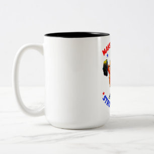 CANECA DE CAFÉ EM DOIS TONS DONALD TRUMP - TORNE A AMÉRICA FORTE NOVAMENTE