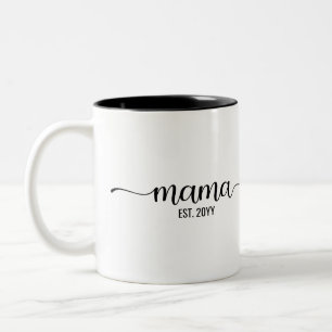 Caneca De Café Em Dois Tons Dons personalizados para a mãe, para a mãe ser