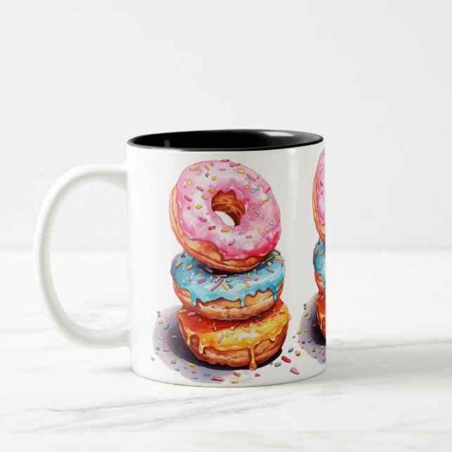 Caneca De Café Em Dois Tons  Donuts  (Esquerda)