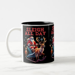 Caneca De Café Em Dois Tons Dormir O Dia Todo
