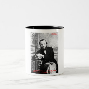 Caneca De Café Em Dois Tons Dostoevsky "Deus Pretendeu" Citação de Amor Presen