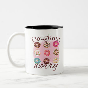 Caneca De Café Em Dois Tons Doughnut Worry