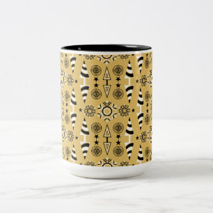 Caneca De Café Em Dois Tons Dourada Arte Nouveau Decoração de Natal
