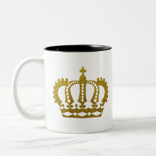 Caneca De Café Em Dois Tons Dourada Coroa da Lâmpada