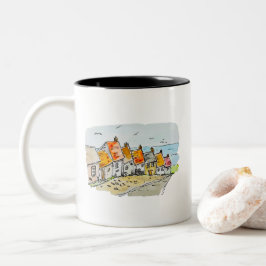Caneca De Café Em Dois Tons Dourado Hill, Shaftesbury Watercolor