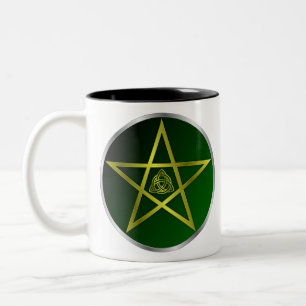 Caneca De Café Em Dois Tons Dourado pentáculo