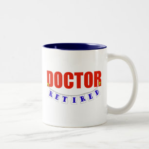 Caneca De Café Em Dois Tons Doutor aposentado