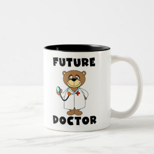 Caneca De Café Em Dois Tons Doutor do futuro do urso