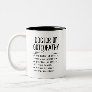 Caneca De Café Em Dois Tons Doutor em Osteopatia
