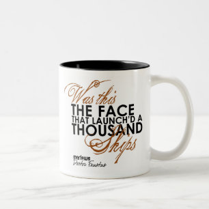 Caneca De Café Em Dois Tons Doutor Faustus Citação