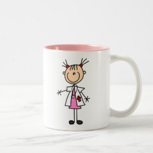 Caneca De Café Em Dois Tons Doutor fêmea Vara Figura