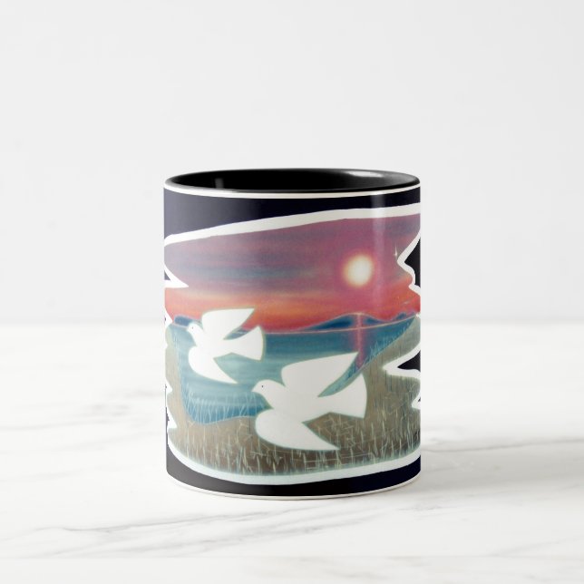 Caneca De Café Em Dois Tons Doves (Centro)