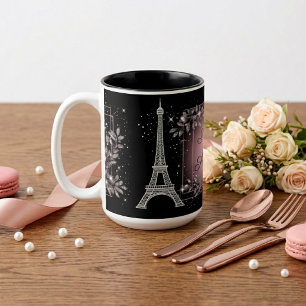 Caneca De Café Em Dois Tons Doze Anos de Idade Festa de Aniversário Chic Paris