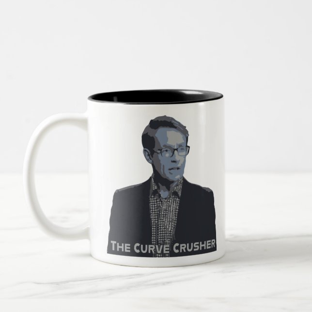 Caneca De Café Em Dois Tons Dr. Ashley Bloomfield O Crusher da Curva (Esquerda)