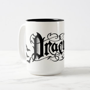 Caneca De Café Em Dois Tons Drácula de Halloween