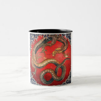 Caneca De Café Em Dois Tons Dragão