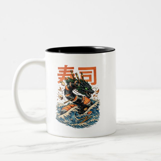 CANECA DE CAFÉ EM DOIS TONS DRAGÃO DO MAR DE SUSHI (Esquerda)