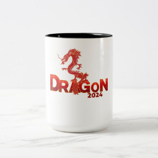 Caneca De Café Em Dois Tons Dragão Vermelho 2024