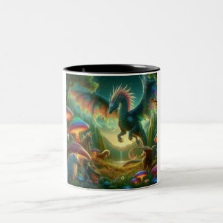 Caneca De Café Em Dois Tons Dragão Voador