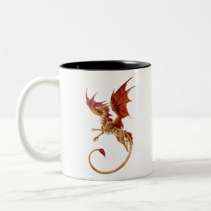 Caneca De Café Em Dois Tons dragão voador