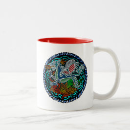 Caneca De Café Em Dois Tons Dragon celtique